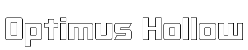 Optimus Hollow Font Image