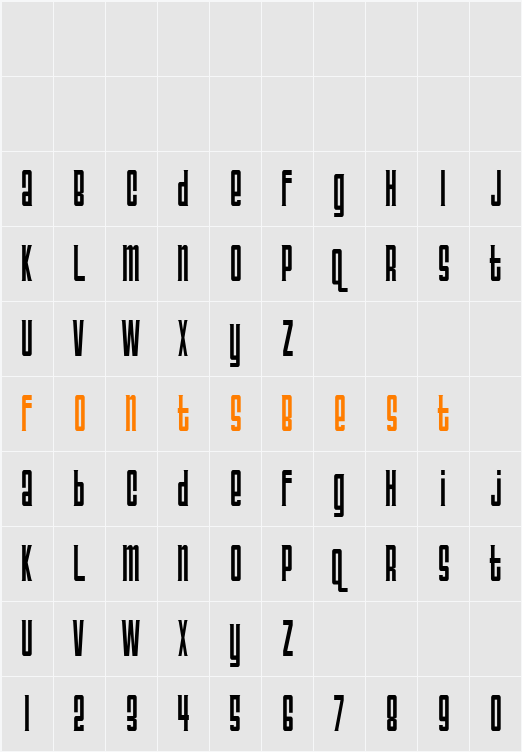 Triac 71 Character Map