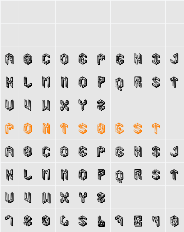 Level 01 Shadow Character Map