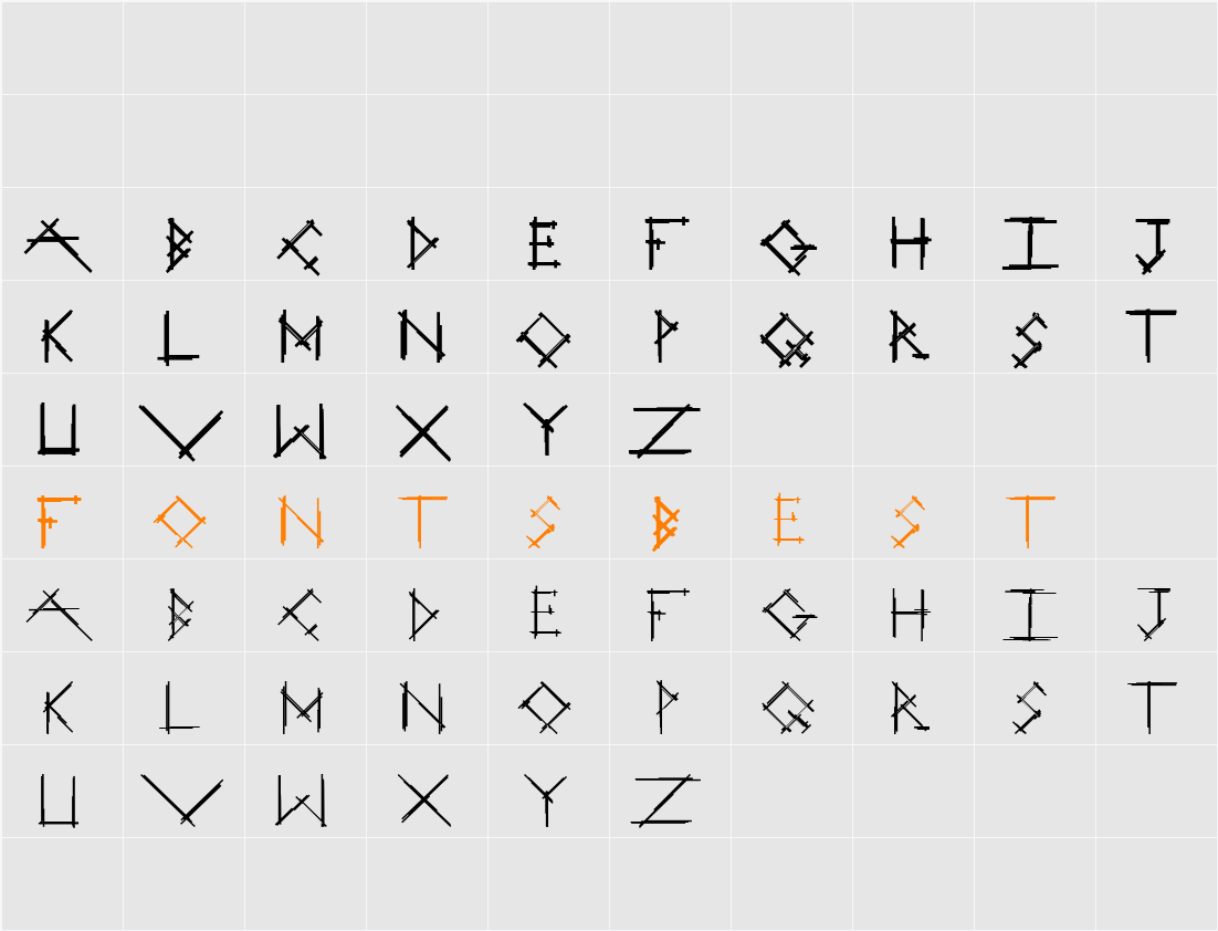 Strokey-VeryVeryBold Character Map