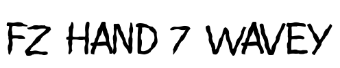 FZ HAND 7 WAVEY Font Image