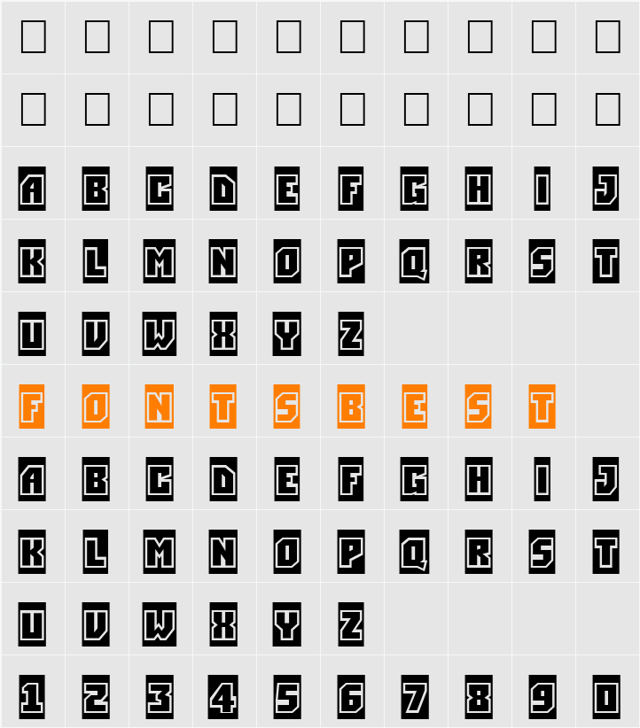 a_SimplerGrSl Character Map
