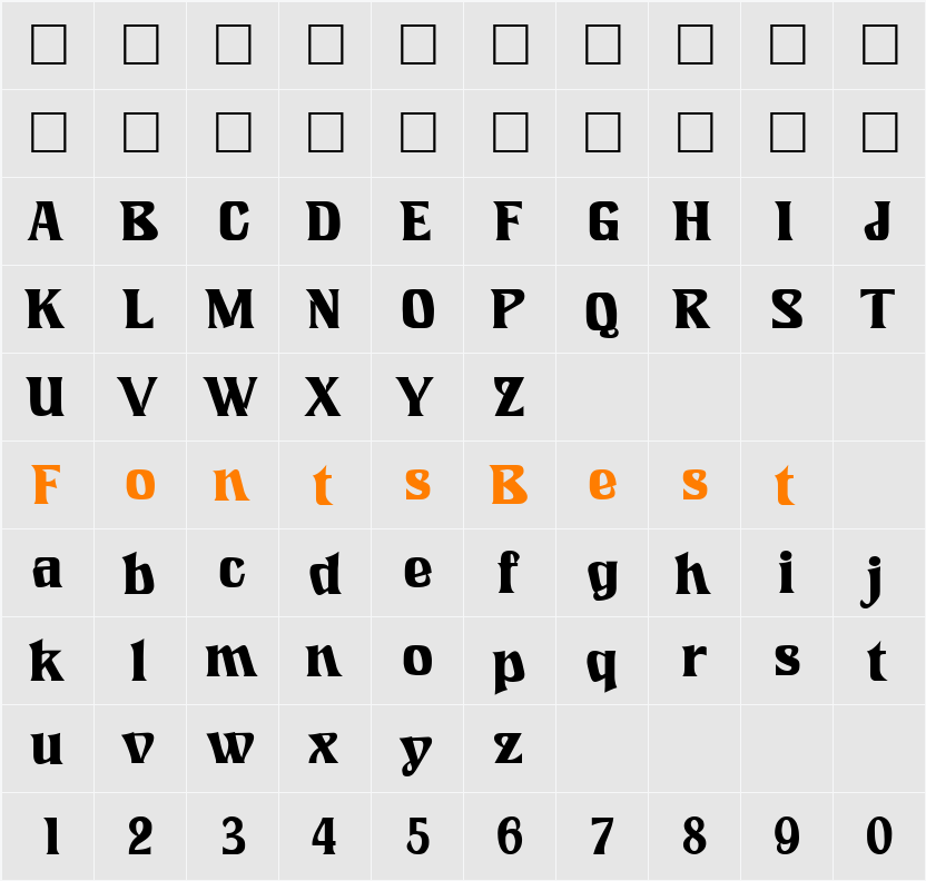 LookingGlass Character Map
