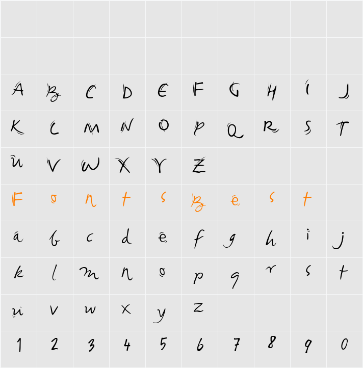 Foxhop Character Map
