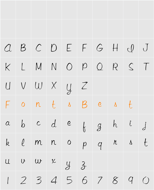 LibbyScript Character Map