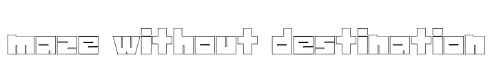 maze without destination Font Image
