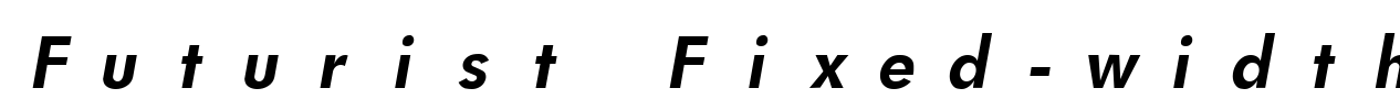 Futurist Fixed-width Font Image