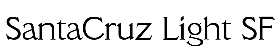 SantaCruz Light SF Font Image