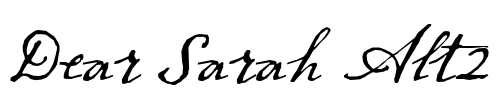 Dear Sarah Alt2 Font Image