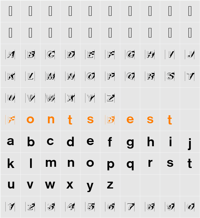 NimbusSanIniDBol Character Map