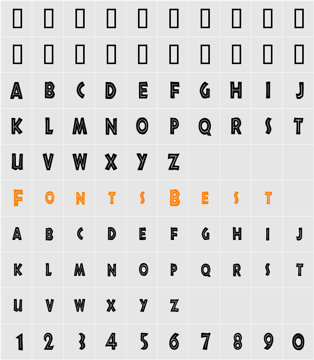 ShakazuluCondensed Character Map