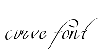 curve font Font Image