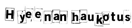 Hyeenan haukotus Font Image