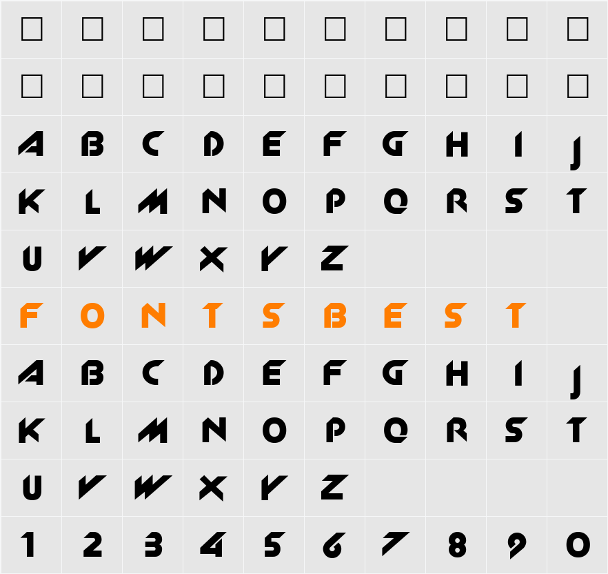New_Zelek Character Map