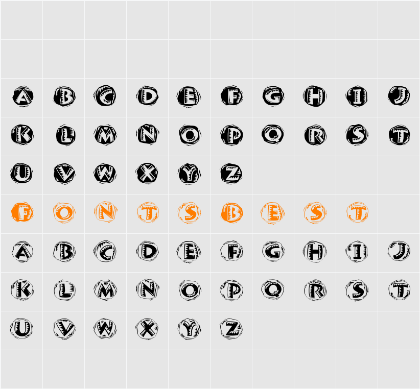 JamboRound Character Map