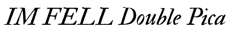 IM FELL Double Pica Font Image