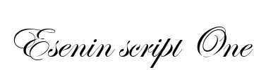 Esenin script One Font Image