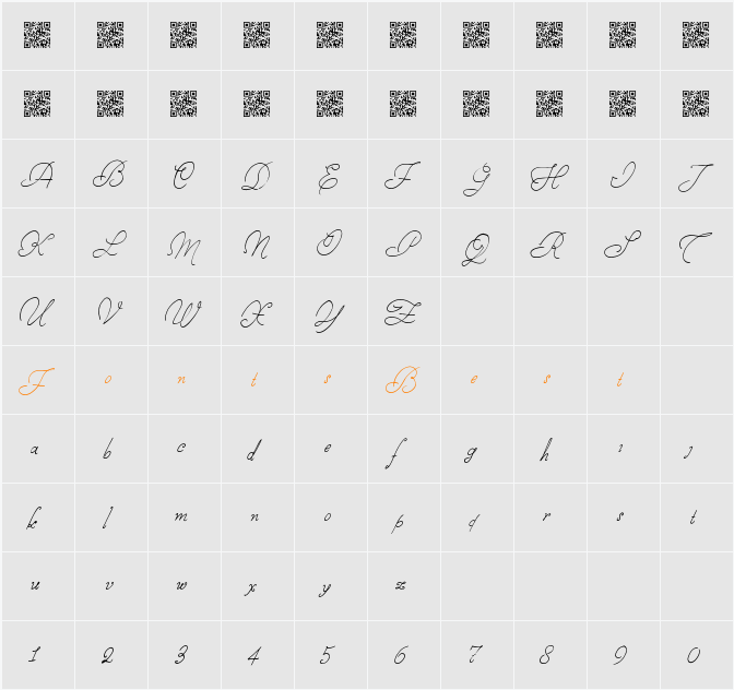 StampedEnvelopes Character Map