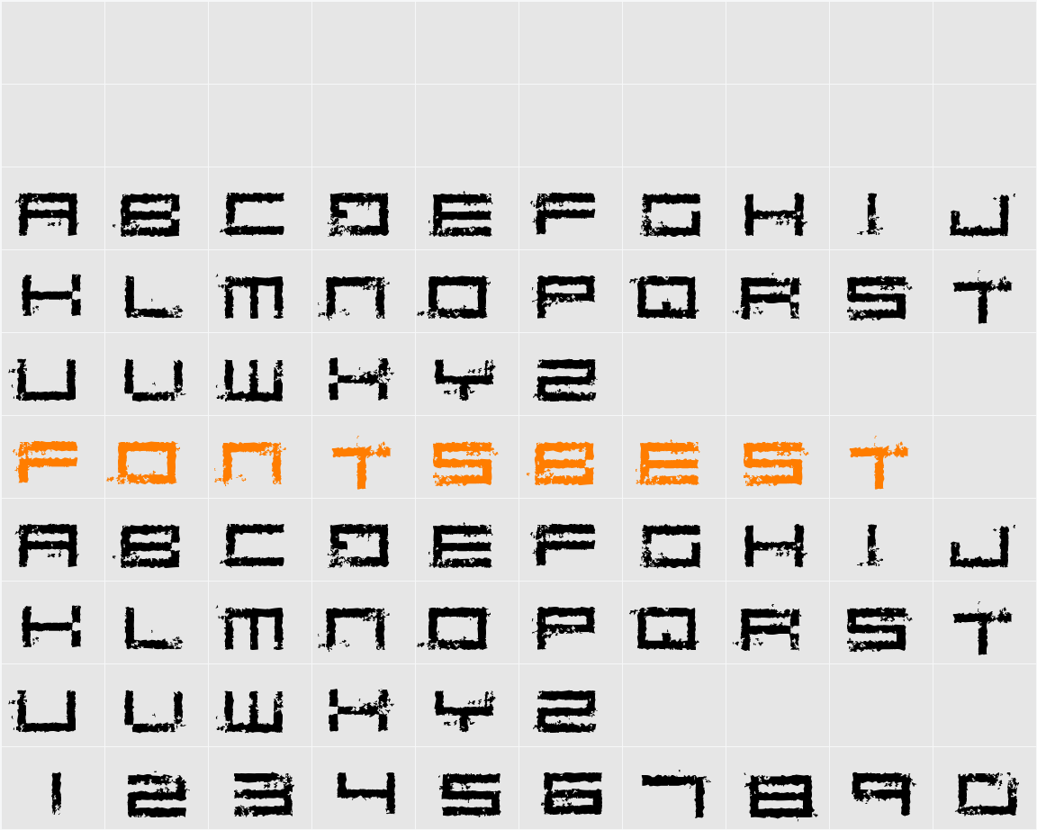 Rusting Robotica Character Map