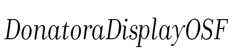 DonatoraDisplayOSF Font Image