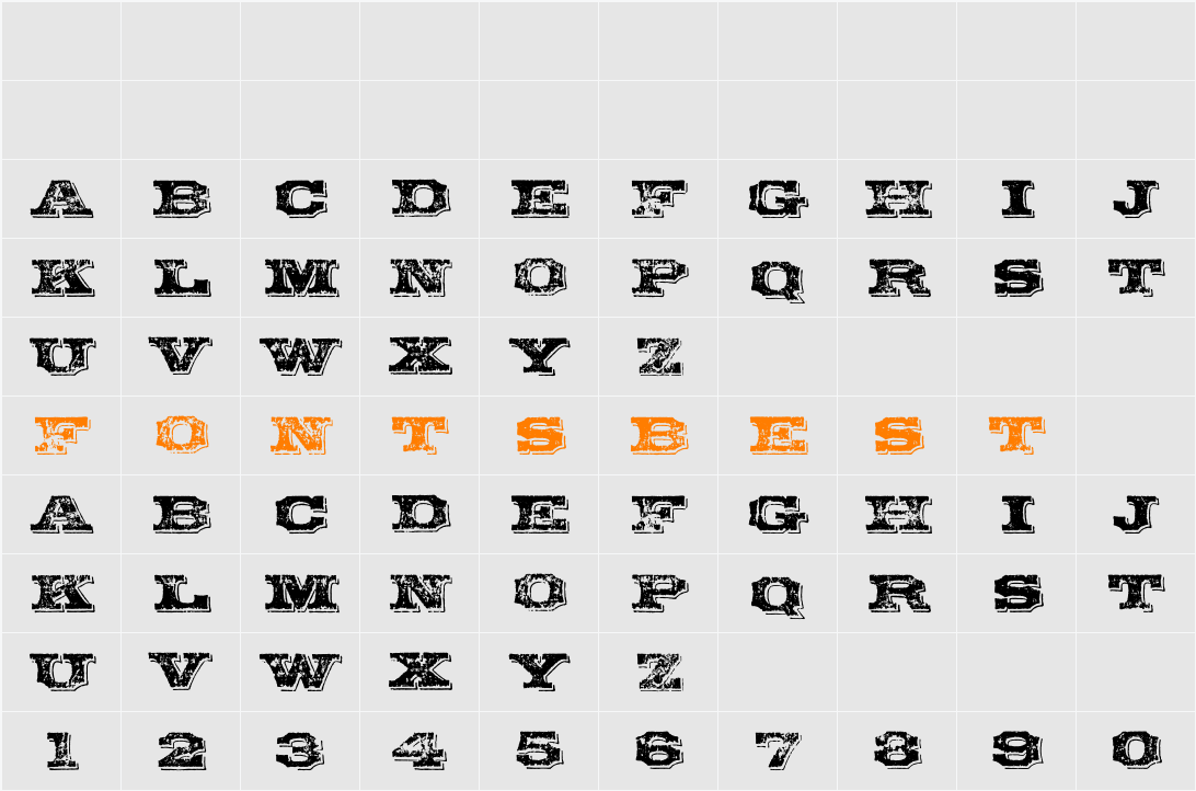 Stockton WF Character Map