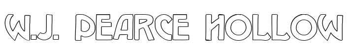 W.J. Pearce hollow Font Image