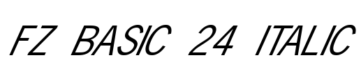 FZ BASIC 24 ITALIC Font Image