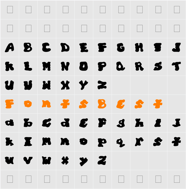 just_willys Character Map