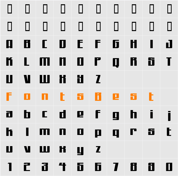 WorkingMan Extended Character Map