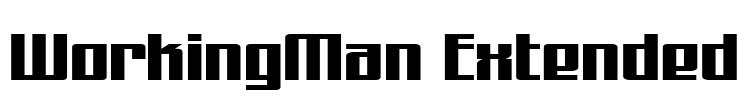 WorkingMan Extended Font Image
