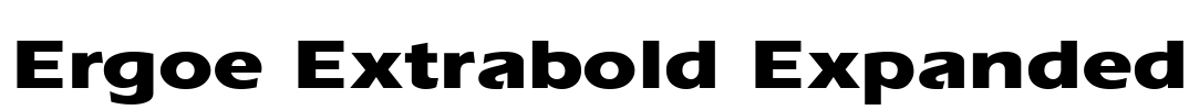Ergoe Extrabold Expanded Font Image