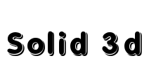 Solid 3d Font Image