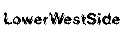 LowerWestSide Font Image