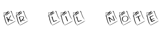 KR Lil Note Font Image