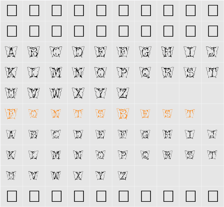 KFB Character Map