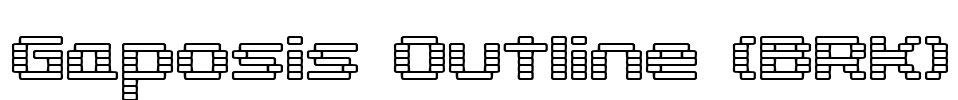 Gaposis Outline (BRK) Font Image