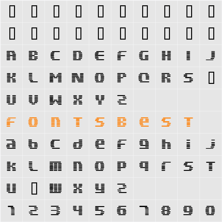 Laserdri￿er Character Map