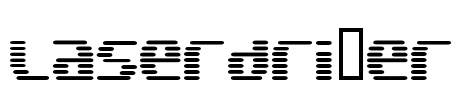 Laserdri￿er Font Image