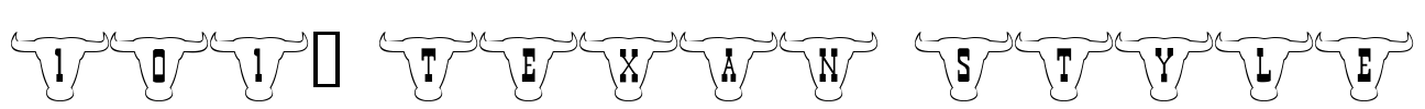 101! Texan Style Font Image