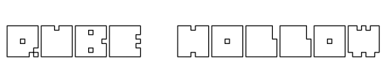 QUBE HOLLOW Font Image