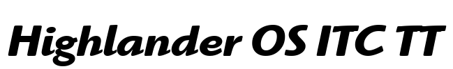 Highlander OS ITC TT Font Image