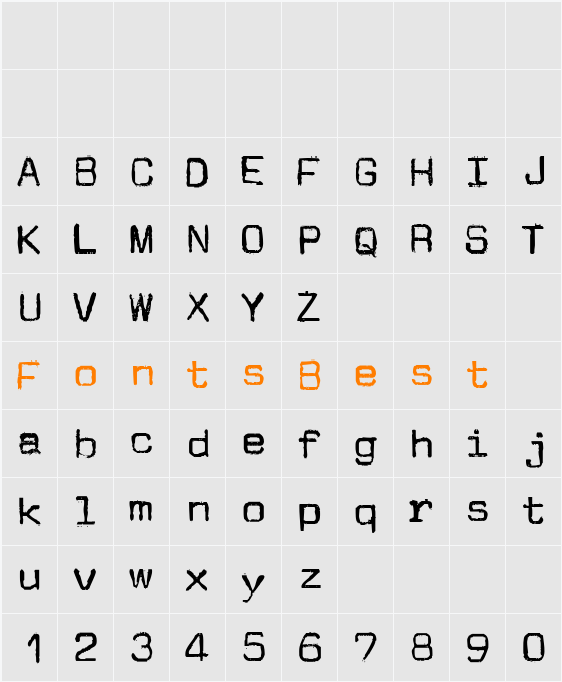 JMLetter Character Map