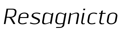 Resagnicto Font Image
