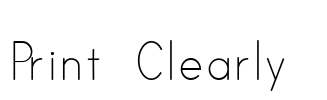 Print Clearly  Font Image