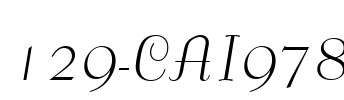 129-CAI978 Font Image
