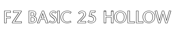 FZ BASIC 25 HOLLOW Font Image
