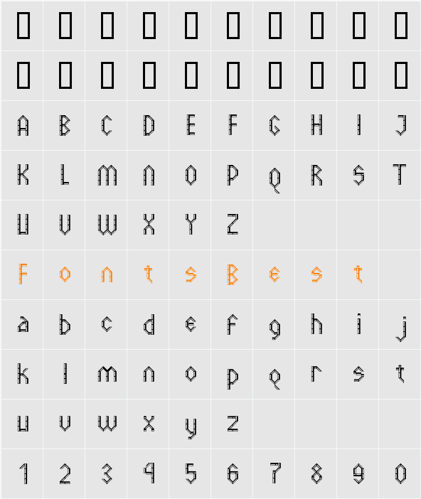 TwoTonedStoned Character Map