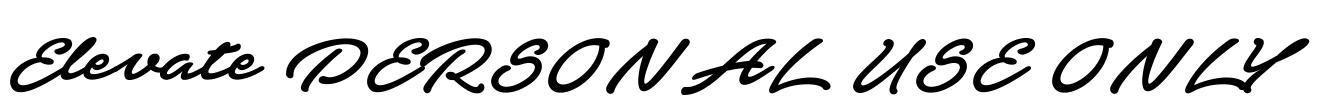 Elevate PERSONAL USE ONLY Font Image