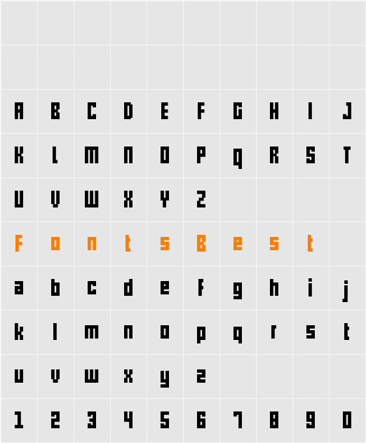 pxlxxl Character Map
