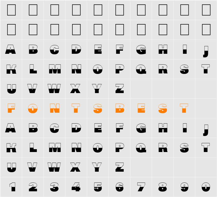 a_GroticTitulB&WHv Character Map